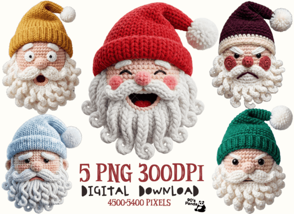 Download Crochet Christmas PNG Bundle, Santa - Christmas png bundle Collection