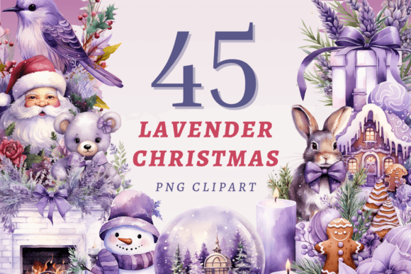 Download Lavender Christmas PNG Bundle - Christmas png bundle Collection