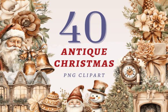 Download Antique Christmas PNG Bundle - Christmas png bundle Collection