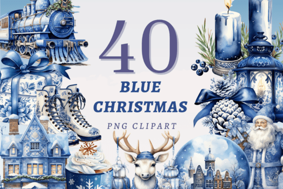 Download Blue Christmas PNG Bundle - Christmas png bundle Collection