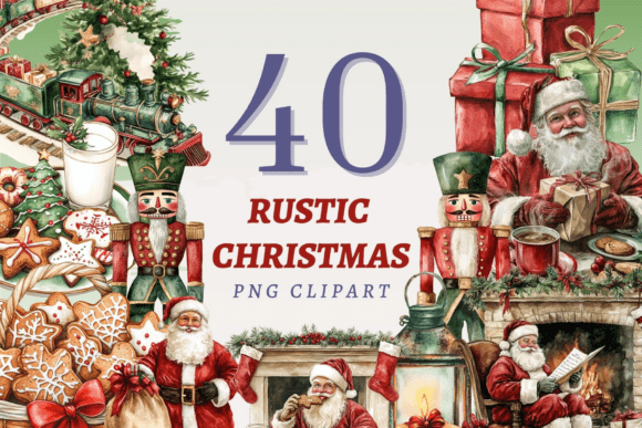Download Rustic Christmas PNG Bundle - Christmas png bundle Collection