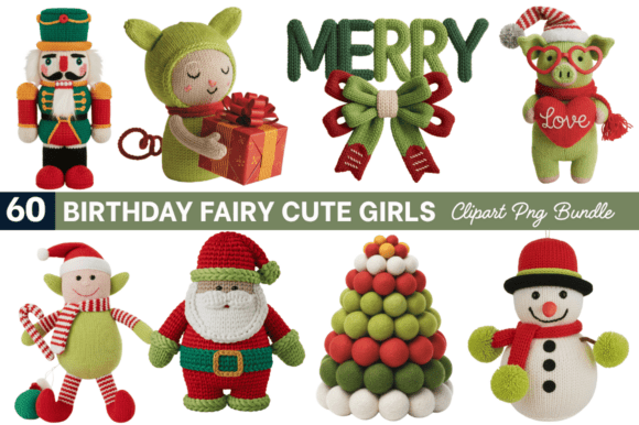 Download Faux Yarn Christmas PNG Bundle - Christmas png bundle Collection