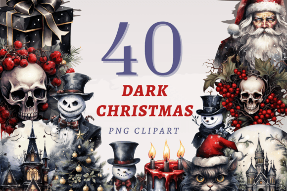 Download Dark Christmas PNG Bundle - Christmas png bundle Collection