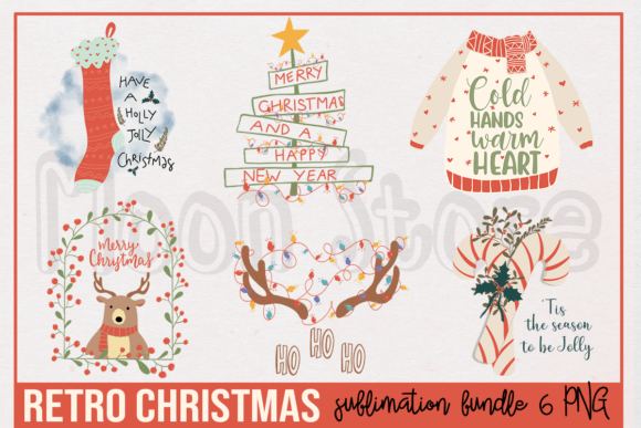 Download Retro Christmas Sublimation Bundle - Christmas sublimation bundle Collection