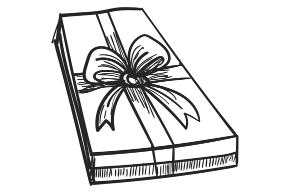 Download Present Box Doodle. Holiday Gift Tied Wi - Holiday gift Collection