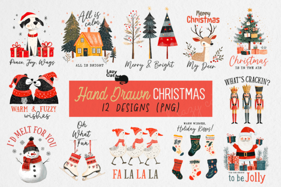 Download Hand Drawn Christmas PNG Bundle - Premium Bundle