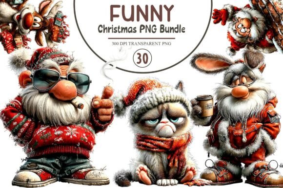 Download Funny Christmas PNG Bundle - Christmas png bundle Collection